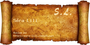 Séra Lili névjegykártya