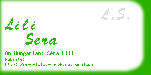lili sera business card