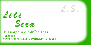 lili sera business card